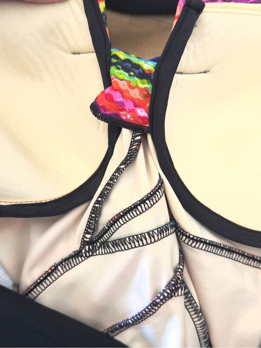 Miraclesuit Women's Tummy Control V-Neck One-Piece Swimsuit Multicolor EUC - Picture 8 of 9